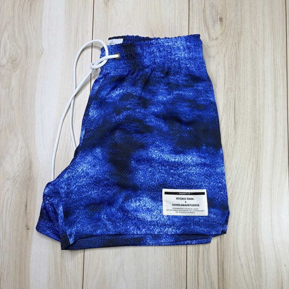 Ryoko Rain x Dani Kawaii Blue Mesh Basketball Shorts Size Large Drawstring